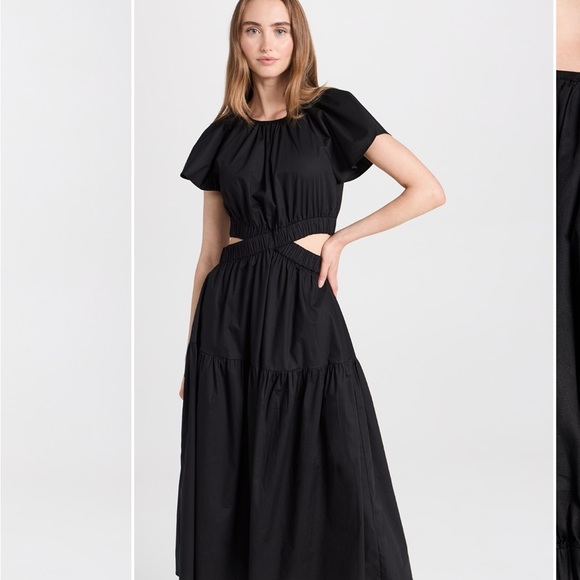 MINKPINK Allegra Black Cutout Midi Dress - Picture 3 of 11